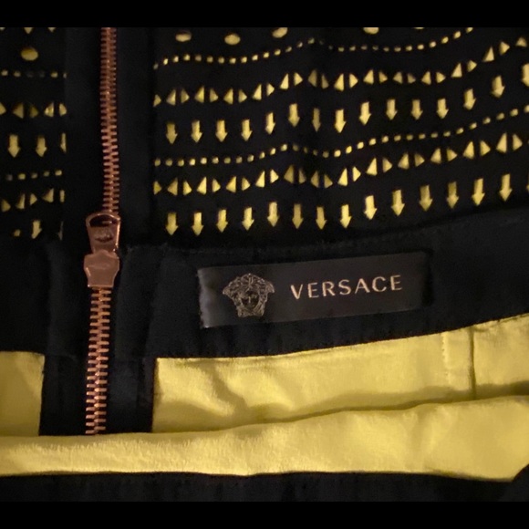 🎉HP Versace Pencil Skirt Lasercut Black/Neon NWT - Picture 5 of 6